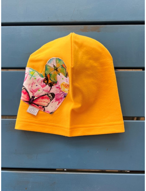 Šmolko čiapka so vzorovaným srdcom - jednovrstvová - LEN DO VYPREDANIA ZÁSOB