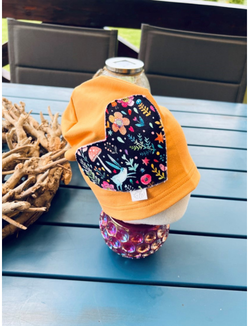 Šmolko čiapka so vzorovaným srdcom - jednovrstvová - LEN DO VYPREDANIA ZÁSOB