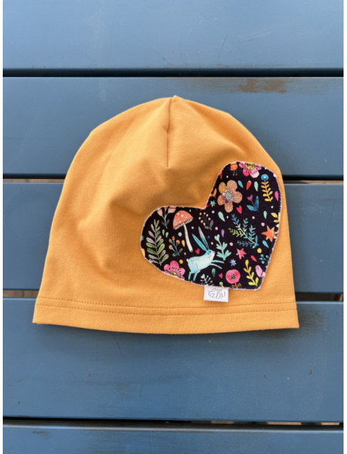Šmolko čiapka so vzorovaným srdcom - jednovrstvová - LEN DO VYPREDANIA ZÁSOB