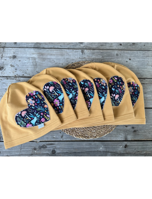 Šmolko čiapka so vzorovaným srdcom - jednovrstvová - LEN DO VYPREDANIA ZÁSOB