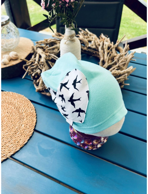 Šmolko čiapka so vzorovaným srdcom - jednovrstvová - LEN DO VYPREDANIA ZÁSOB