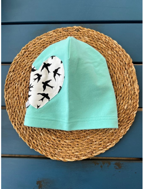 Šmolko čiapka so vzorovaným srdcom - jednovrstvová - LEN DO VYPREDANIA ZÁSOB