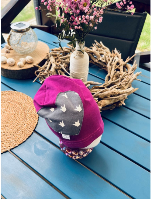 Šmolko čiapka so vzorovaným srdcom - jednovrstvová - LEN DO VYPREDANIA ZÁSOB