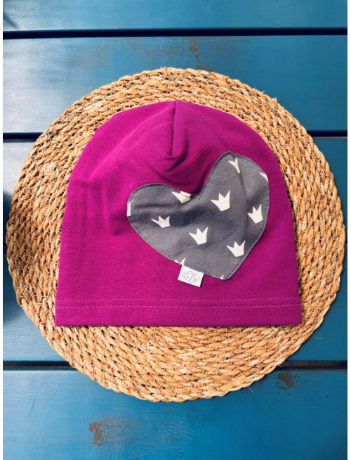 Šmolko čiapka so vzorovaným srdcom - jednovrstvová - LEN DO VYPREDANIA ZÁSOB