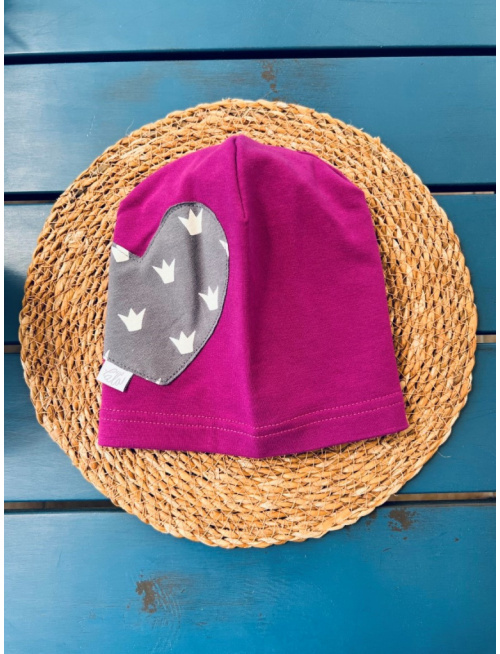 Šmolko čiapka so vzorovaným srdcom - jednovrstvová - LEN DO VYPREDANIA ZÁSOB