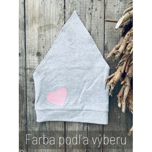 Úpletová šatka LORY s inofarebným srdiečkom - na pevno
