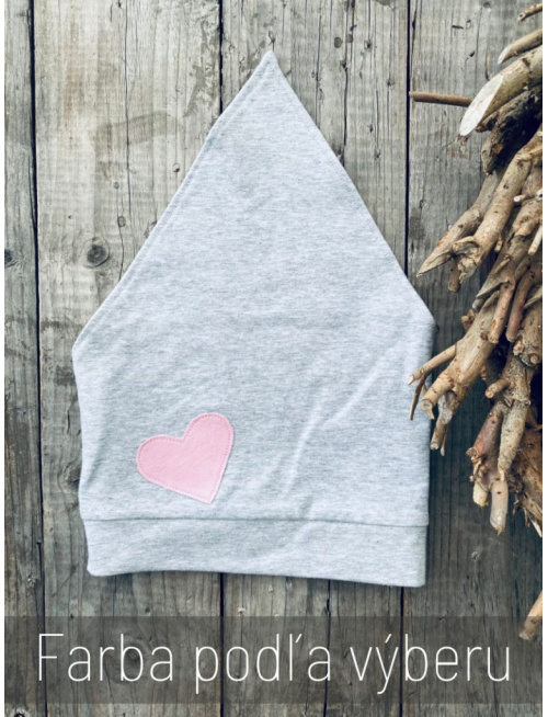 Úpletová šatka LORY s inofarebným srdiečkom - na pevno