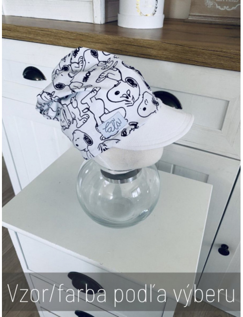 Šmolko čiapka so šiltom jednovrstvová (vzor + farba)