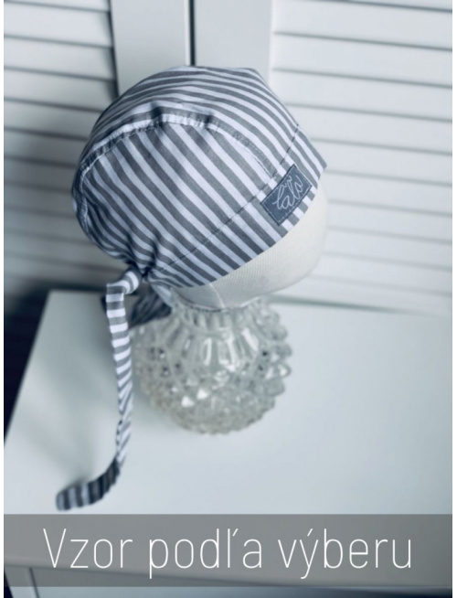 Pirátka bez šiltu na viazanie - 100% pevná bavlna