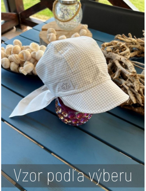 Pirátka so šiltom na viazanie - 100% pevná bavlna