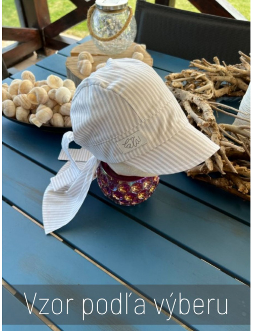 Pirátka so šiltom na viazanie - 100% pevná bavlna