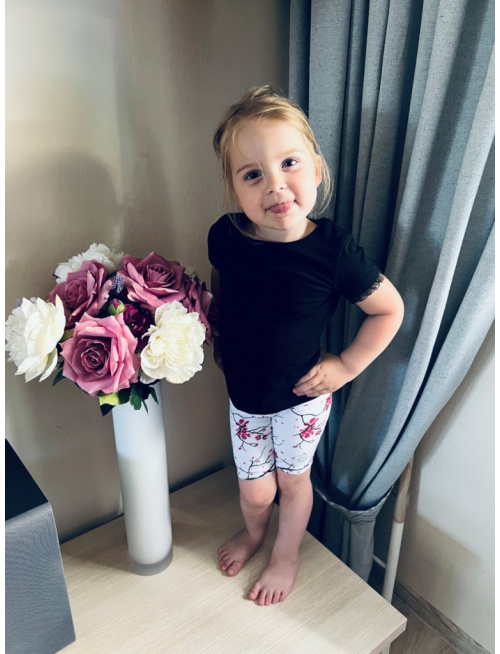 Krátke tričko LEA s čiernym volánikom