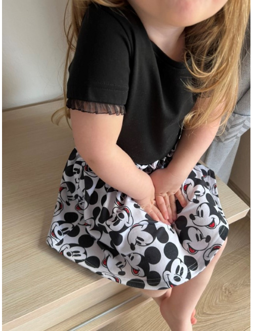 Krátke tričko LEA s čiernym volánikom