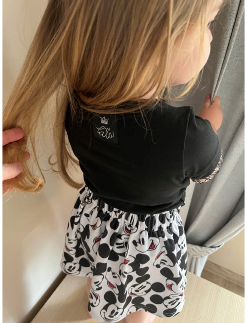 Krátke tričko LEA s čiernym volánikom