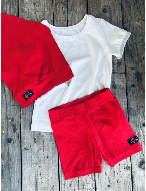 Krátke tričko LEA s bielym volánikom