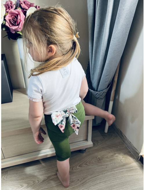 Krátke tričko LEA s bielym volánikom