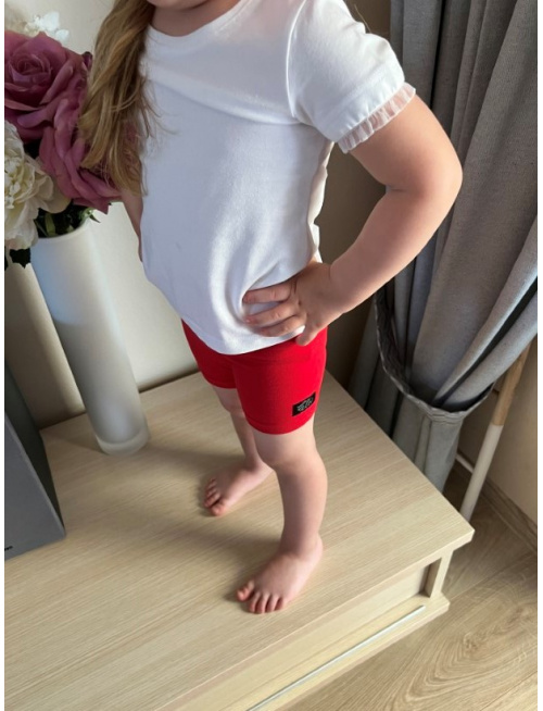 Krátke tričko LEA s bielym volánikom