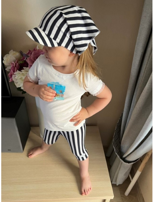 Krátke tričko LEA s bielym volánikom