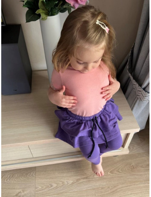 Krátke tričko LEA s marhuľkovým volánikom