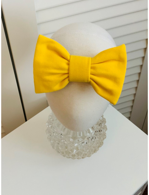 Tepláková čelenka s BIG mašľou - jednofarebná