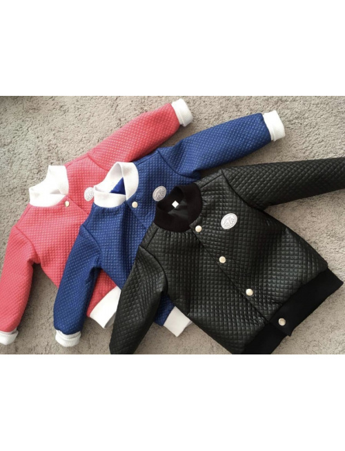 Podšitá bomber bunda z koženkového prešiváku