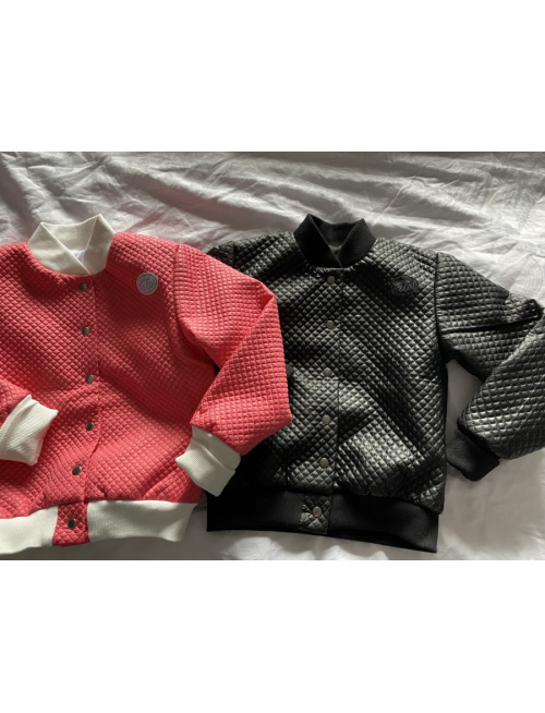 Podšitá bomber bunda z koženkového prešiváku