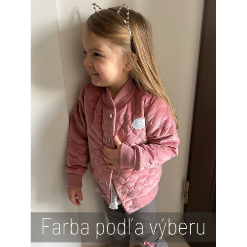 Podšitá bomber bunda zo semišového prešiváku
