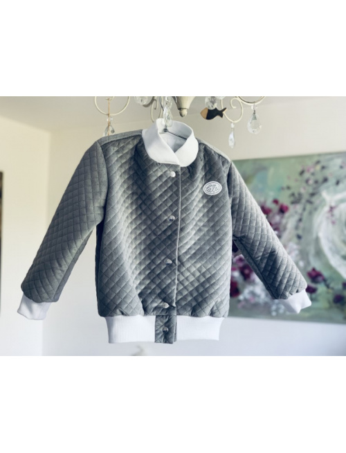 Podšitá bomber bunda zo semišového prešiváku