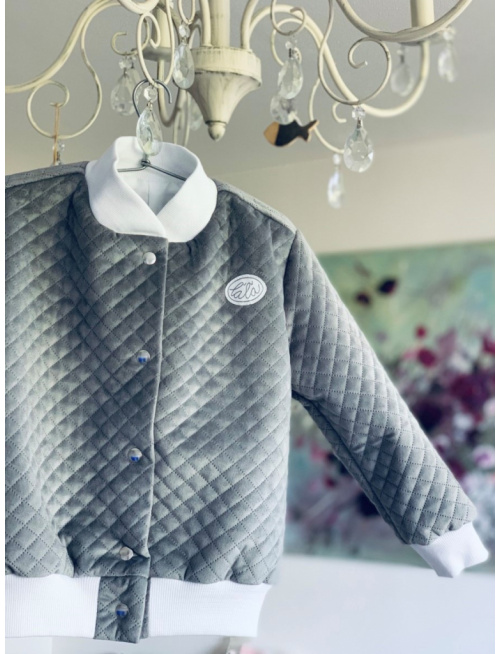 Podšitá bomber bunda zo semišového prešiváku