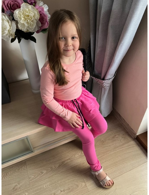 Teplákové legíny so sukňou - jednofarebné