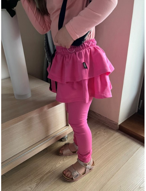 Teplákové legíny so sukňou - jednofarebné