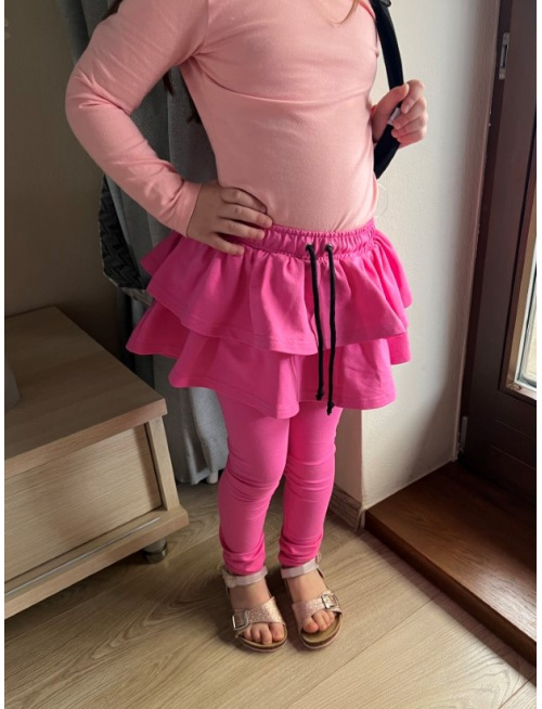 Teplákové legíny so sukňou - jednofarebné