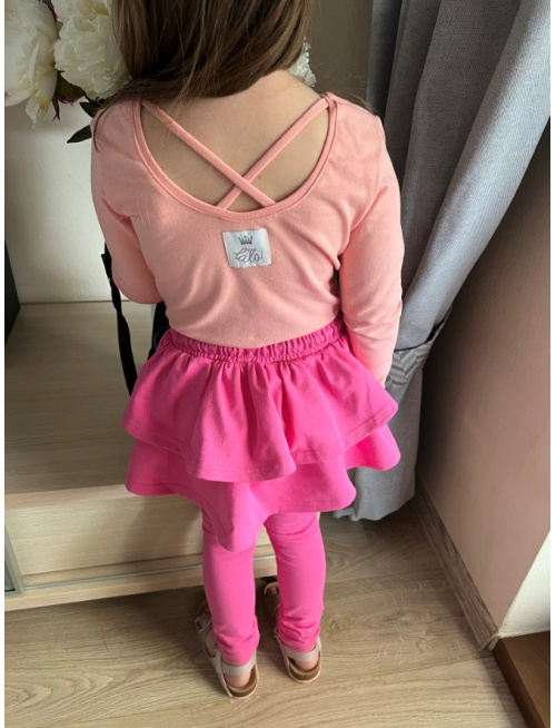 Teplákové legíny so sukňou - jednofarebné