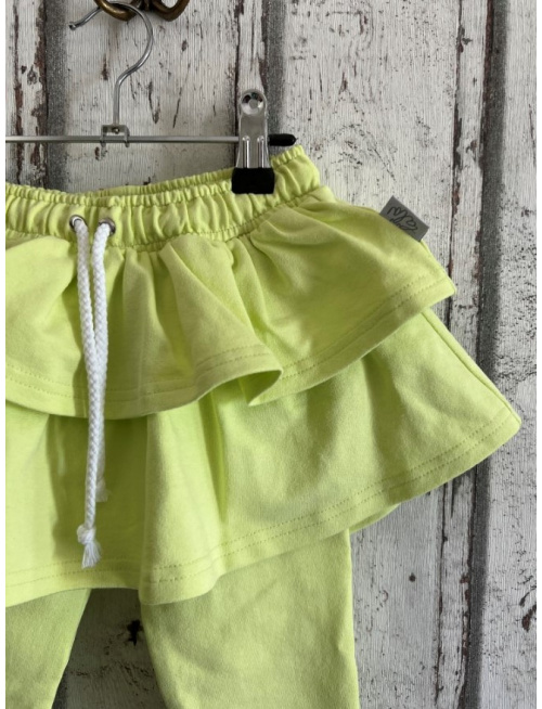 Teplákové legíny so sukňou - jednofarebné