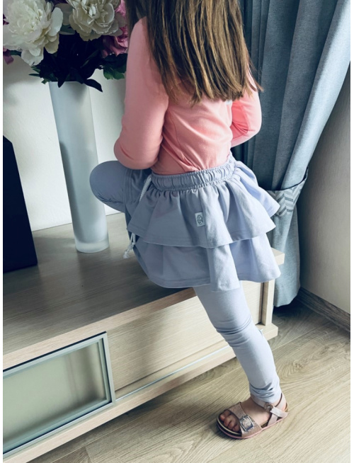 Teplákové legíny so sukňou - jednofarebné