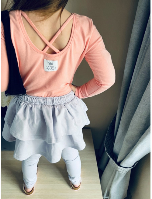 Teplákové legíny so sukňou - jednofarebné