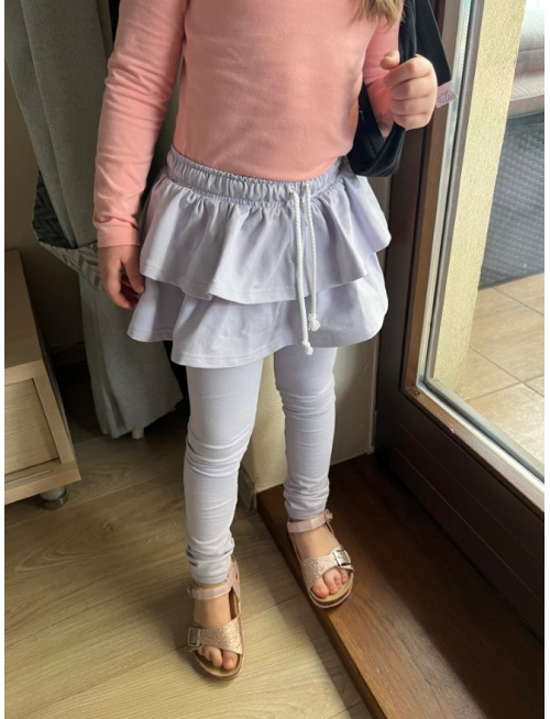 Teplákové legíny so sukňou - jednofarebné