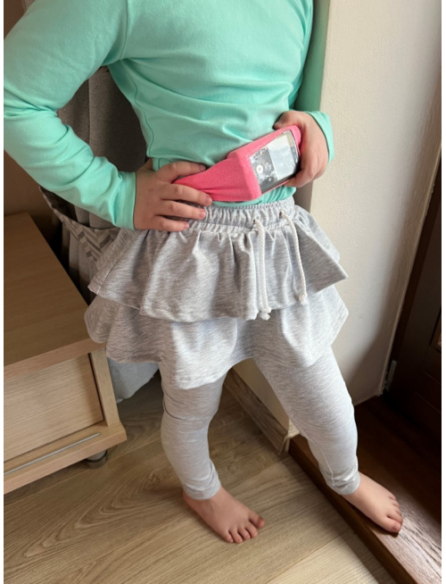 Teplákové legíny so sukňou - jednofarebné