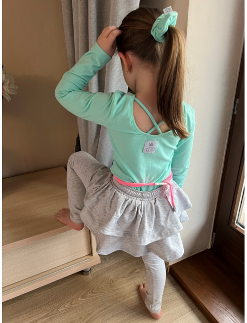 Teplákové legíny so sukňou - jednofarebné