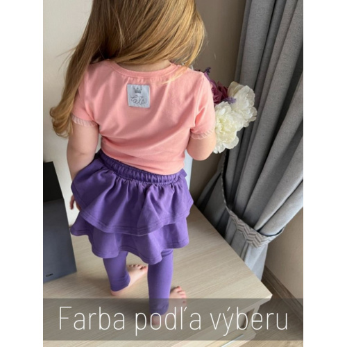Teplákové legíny so sukňou - jednofarebné