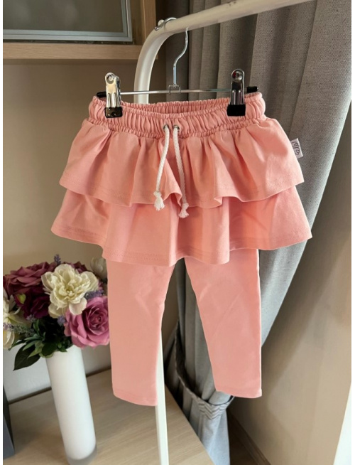 Teplákové legíny so sukňou - jednofarebné