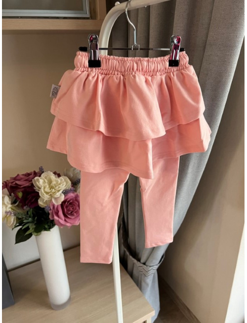 Teplákové legíny so sukňou - jednofarebné