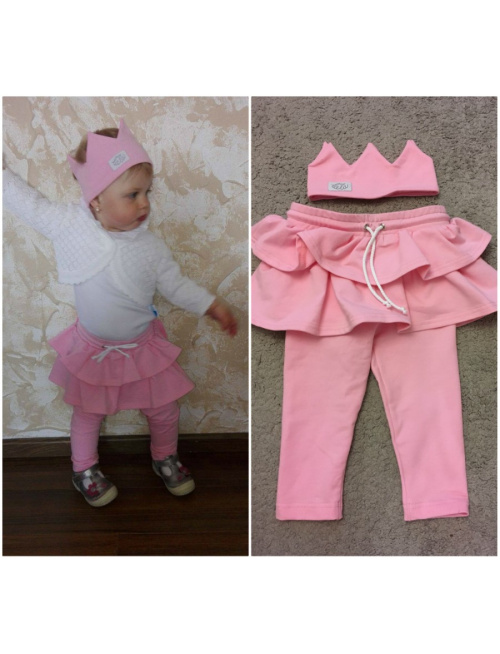 Teplákové legíny so sukňou - jednofarebné