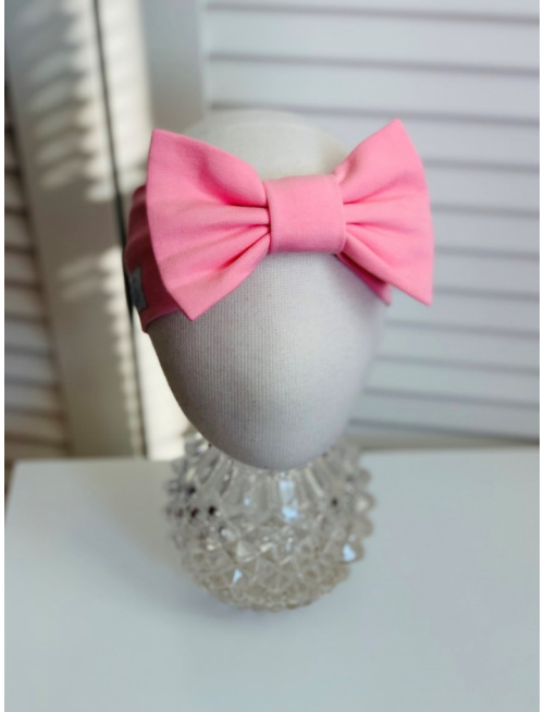 Tepláková čelenka s BIG mašľou - jednofarebná