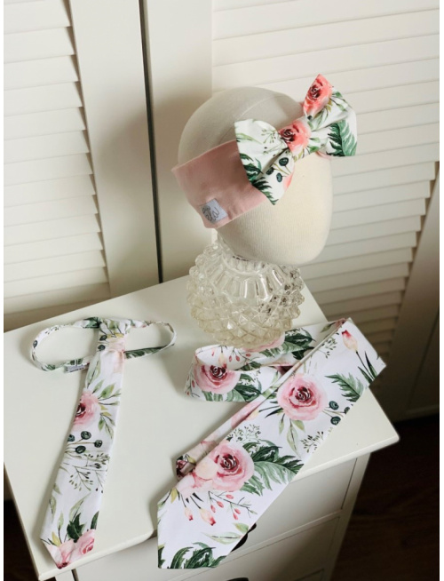 Tepláková čelenka s BIG mašľou - kombinovaná