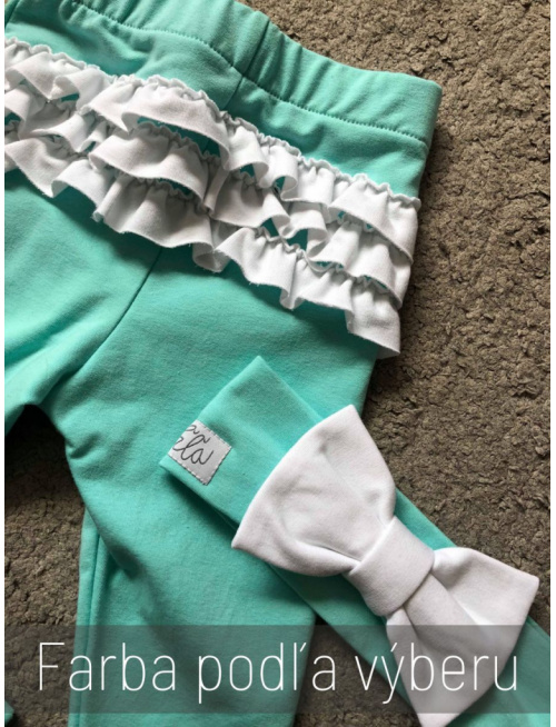 Úpletová čelenka s BIG mašľou - kombinovaná