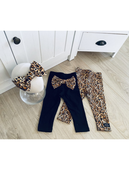 Úpletová čelenka s BIG mašľou - vzorovaná