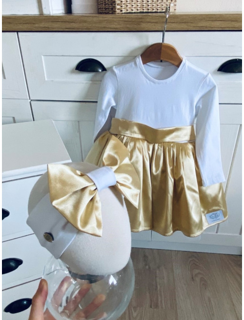 Úpletová čelenka s BIG saténovou mašľou