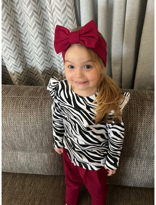 Tepláková čelenka s BIG mašľou - jednofarebná