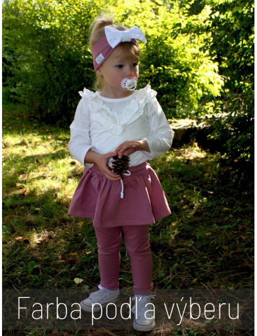 Tepláková čelenka s BIG mašľou - kombinovaná